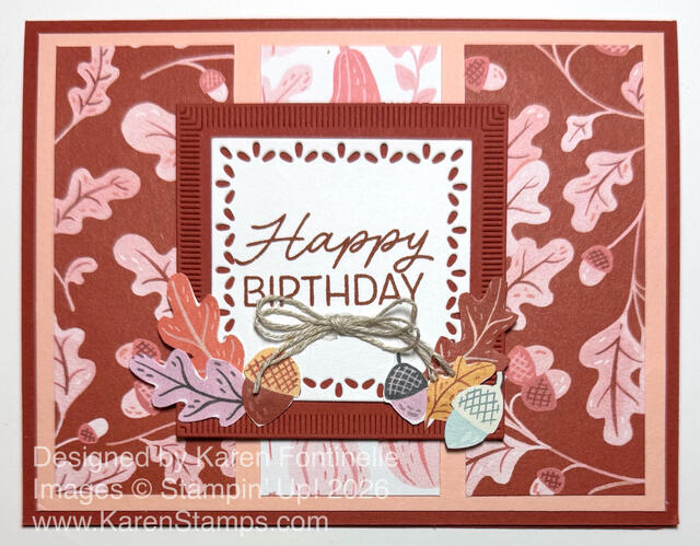 Painted Patch Birthday Card For Fall