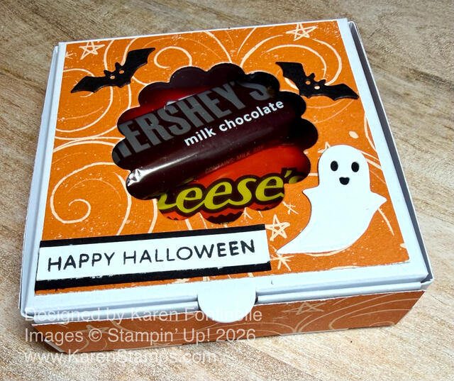 Scalloped Window Halloween Treat Box side