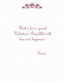 Valentine Inside greeting