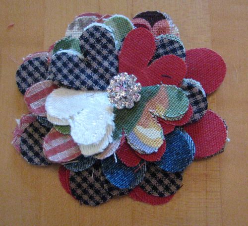 Fabric Flower Pin