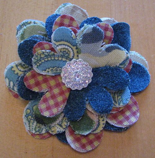 Fabric Flower Pin