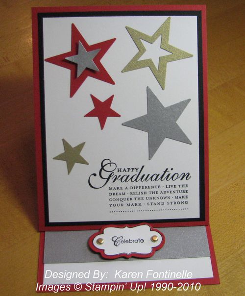 Graduation Easel Card with Stars