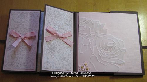 Flip Album pages using Manhattan Flower Embossing Folder