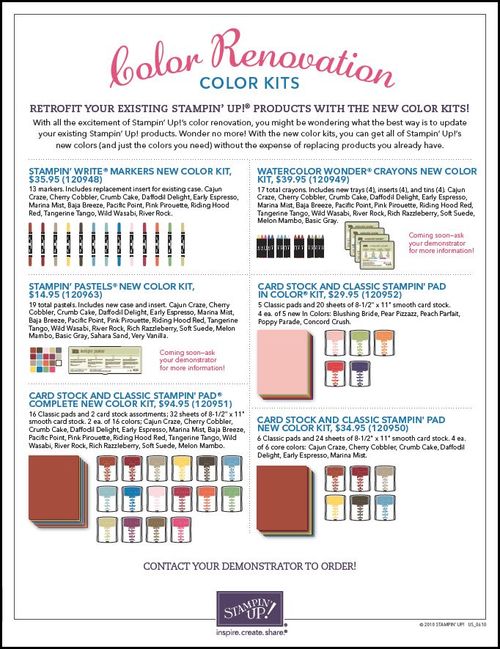 Stampin' Up! Color Renovation Kits