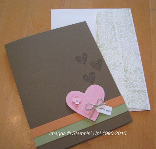 Paisley Prints Heart Card