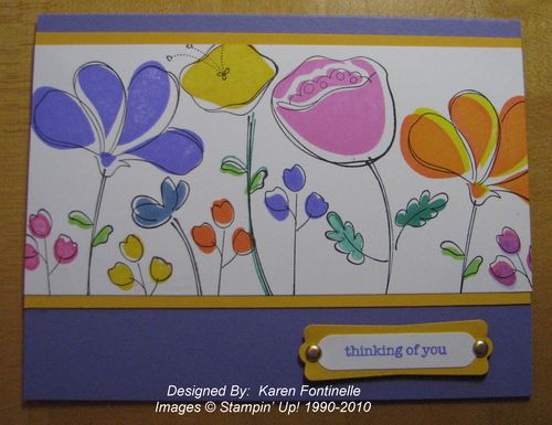 Awash with Flowers Lovely Lilac card