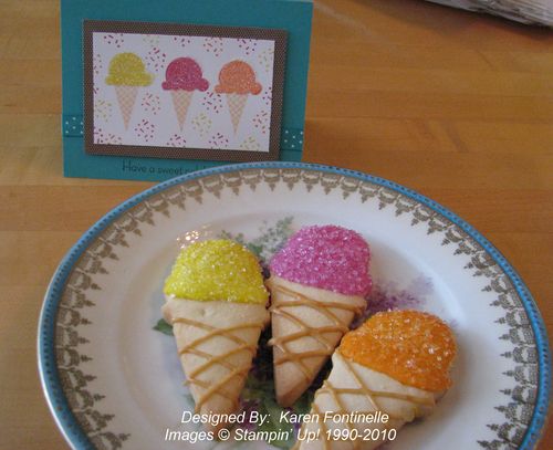 Sweet Scoops Card and Matching Cookies!