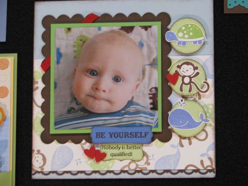 Fox & Friends Baby Scrapbook Page
