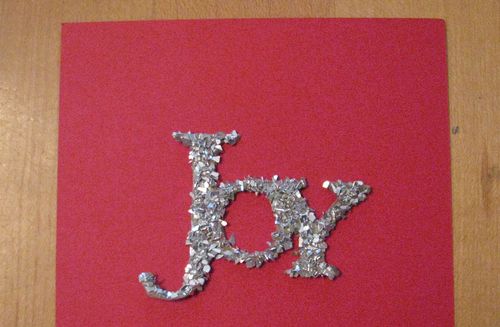 Glass Glitter Word Ornament