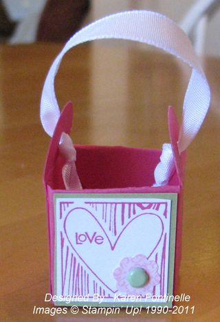 Petal Card Punch Valentine Basket