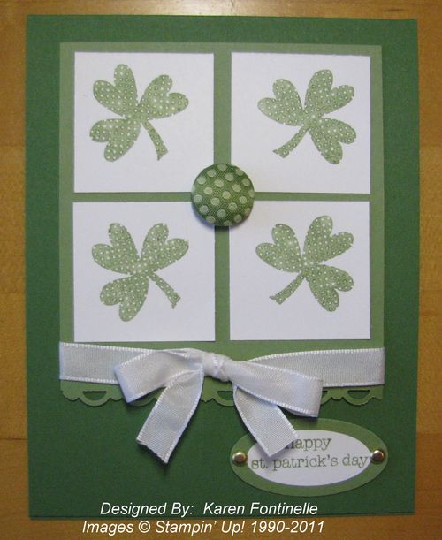 Stampin up cards St Patricks Day