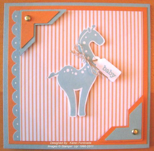 Stampin' Up! Baby Card Animal Stories