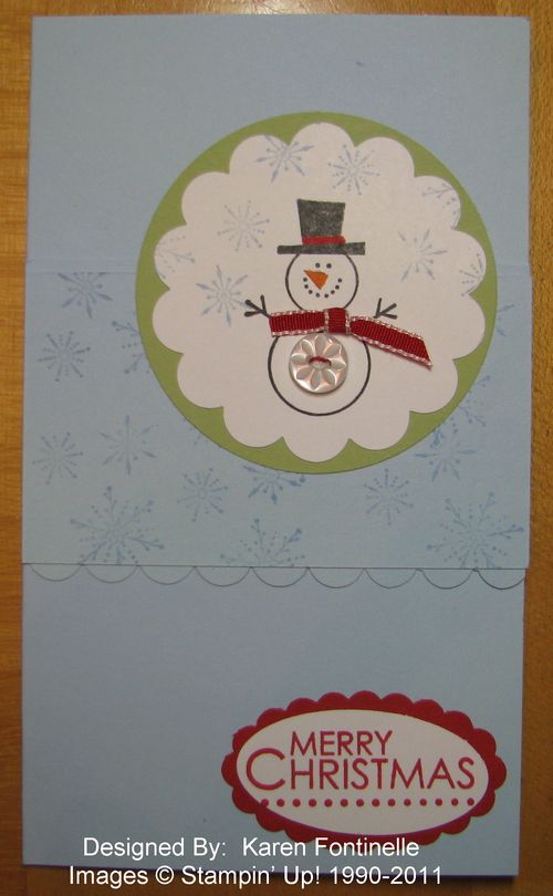 Stampin' Up! Snowman Button Buddies Christmas Card