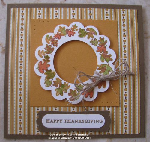 Warmest of Wishes Thanksgiving Wreath Card