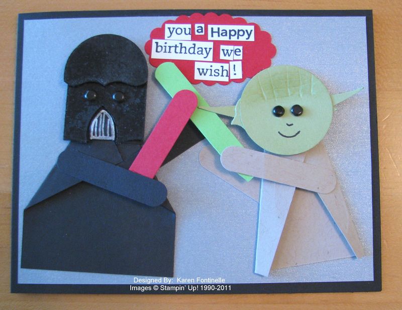 Star Wars Punch Art Birthday Card | Stamping With Karen