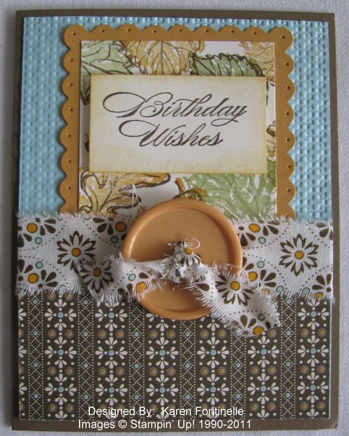 Spice Cake Fall Birthday Card