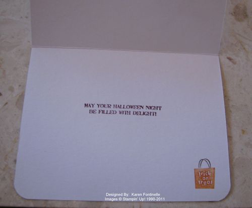 Trick or Treat Halloween Card inside