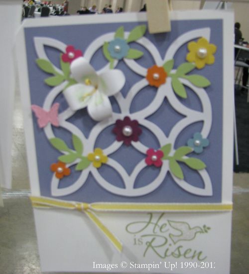 Lattice Die Cut Easter Card