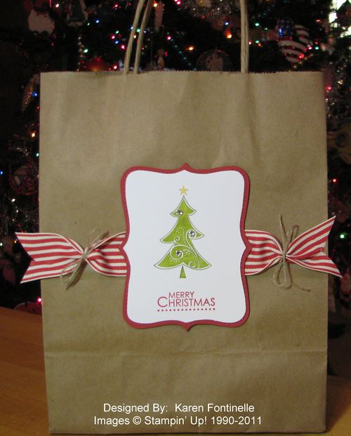Season of Joy Christmas Tree Gift Bag