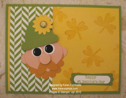 St. Patrick's Day Punch Art Leprechaun Card