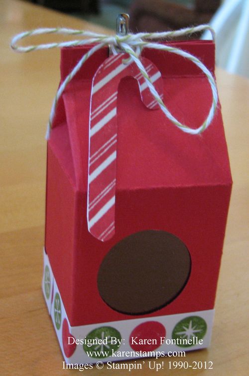 Christmas Milk Carton Gift Box | Stamping With Karen
