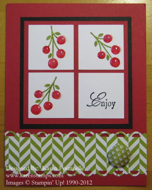 Summer Smooches Cherries Card