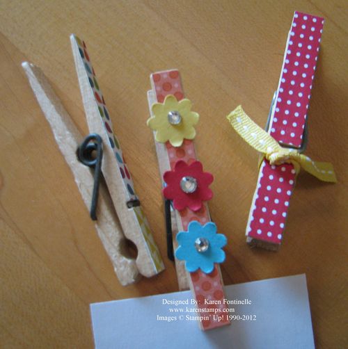 Decorated Clothespins Side