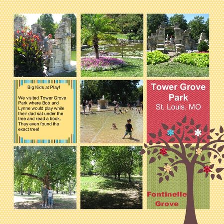 Tower Grove Park 8x8 MDS Scrapbook Page