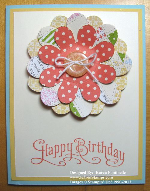 Tea for Two Flower Folds Birthday Card