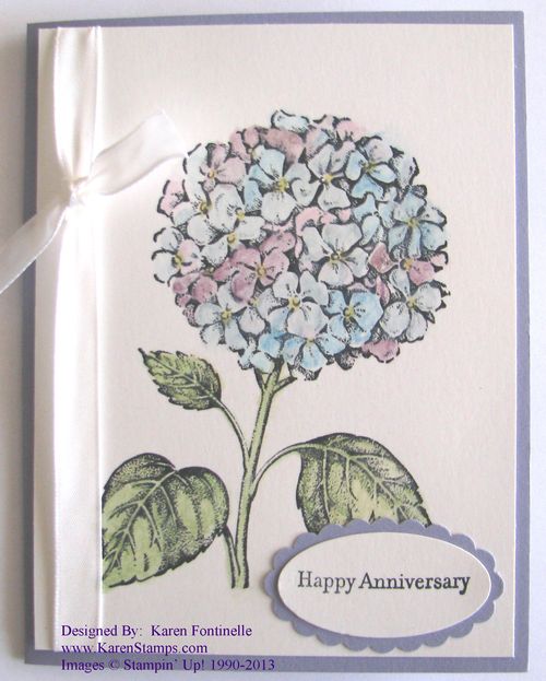 Stipple Hydrangea Best of Flowers Stamps for March
