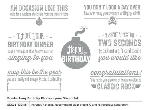 Bombs Away Birthday! Stamps