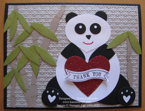 Panda Punch Art Card
