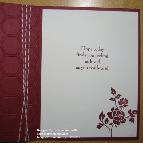 You Are Loved Valentine inside