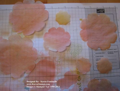 Spritzing Filter Paper Flowers