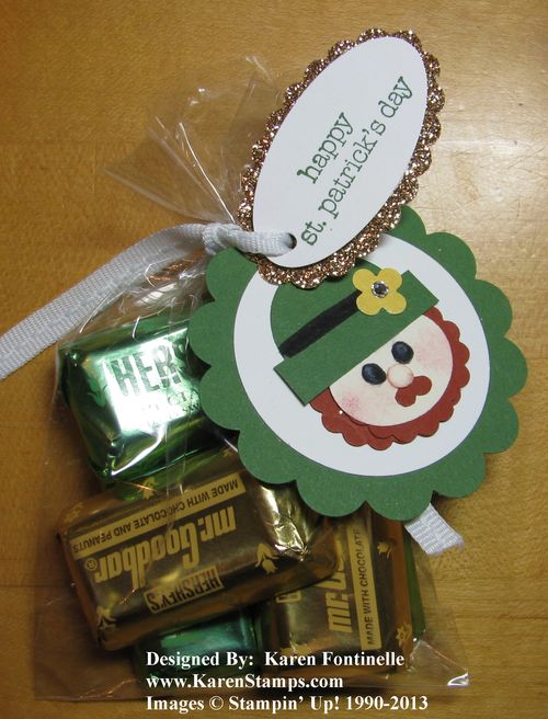 St. Patrick's Day Punch Art Leprechaun Candy Treat Bag