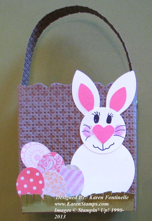 Punch Art Easter Bunny Basket