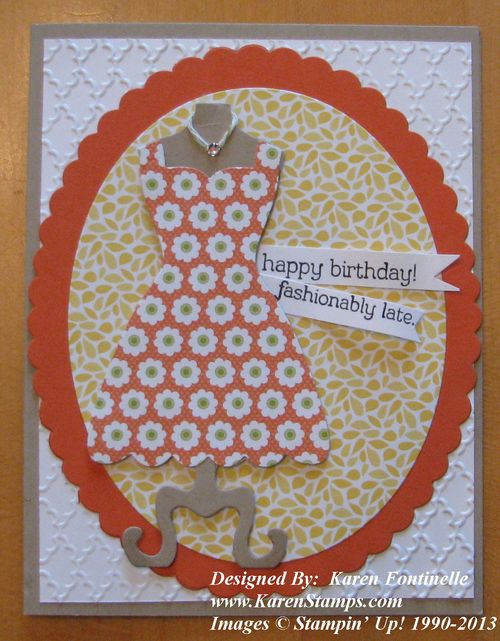 All Dressed Up Belated Birthday Card