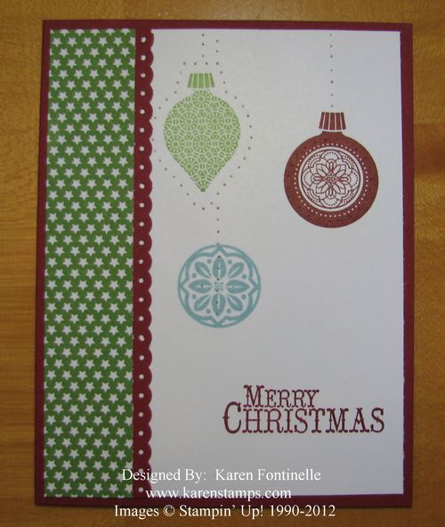 Ornament Keepsakes Paper Piercing Card