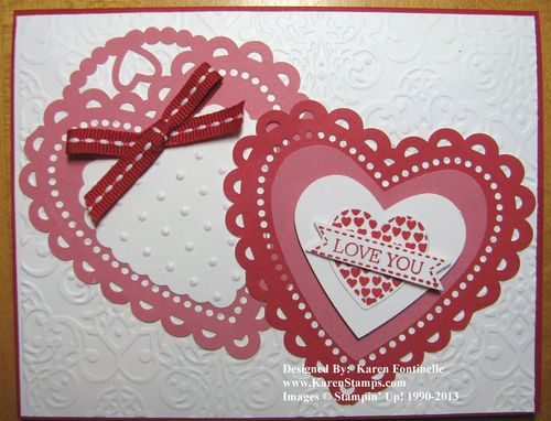 More Amore Laser-cut Hearts Valentine Card