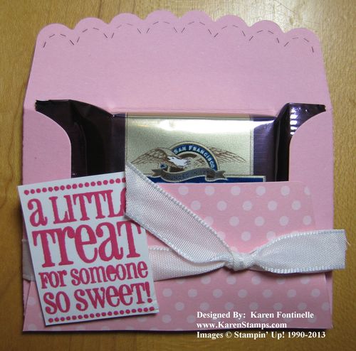 Valentine Scallop Envelope Candy Treat