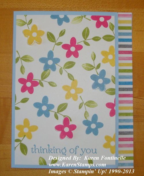 Spring Sampler Flower Card Front