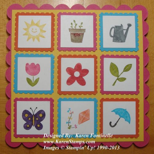 Spring Sampler Scallop Card